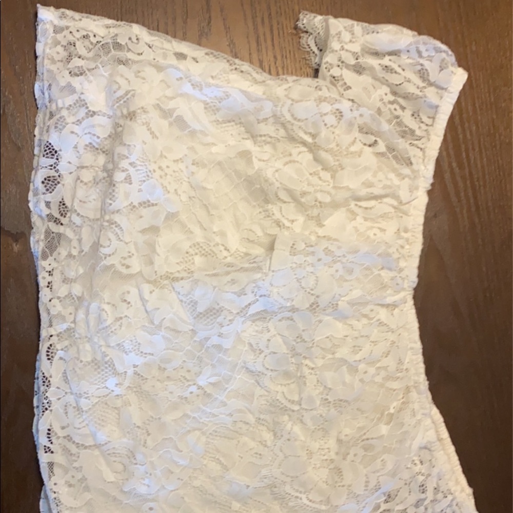 off the shoulder lace crop top